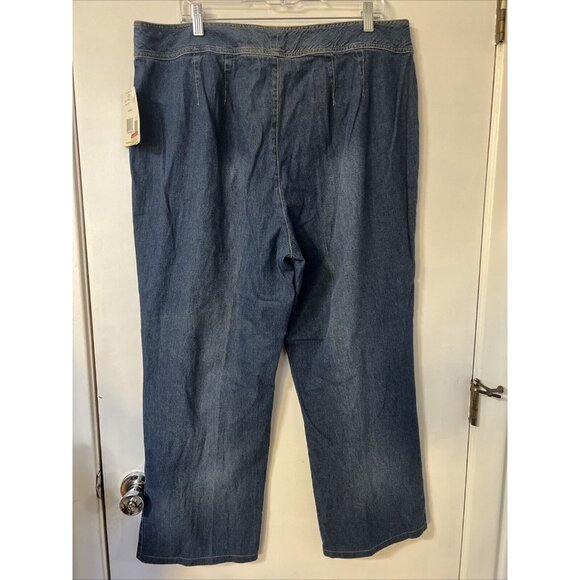 Liz Claiborne Classic Fit‎ Straight Slim Jeans Women's Blue EIMU6184 Sz 18W NWT - Picture 5 of 11